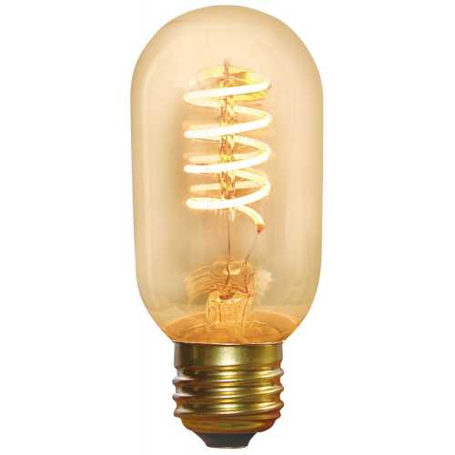 Industville Vintage Edison Tube Spiral Dimmable Led Light Bulb E27 5w T45 Amber Naken 1845